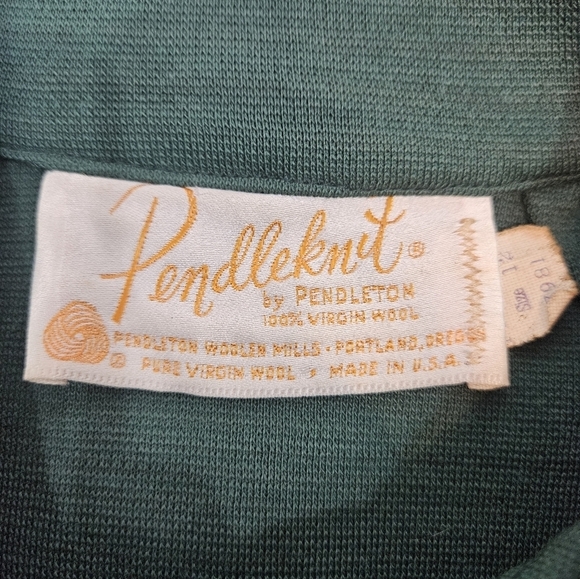 Vintage Pendleknit by Pendleton Green Button Up Shacket Size Medium Women's A75 - Picture 8 of 9